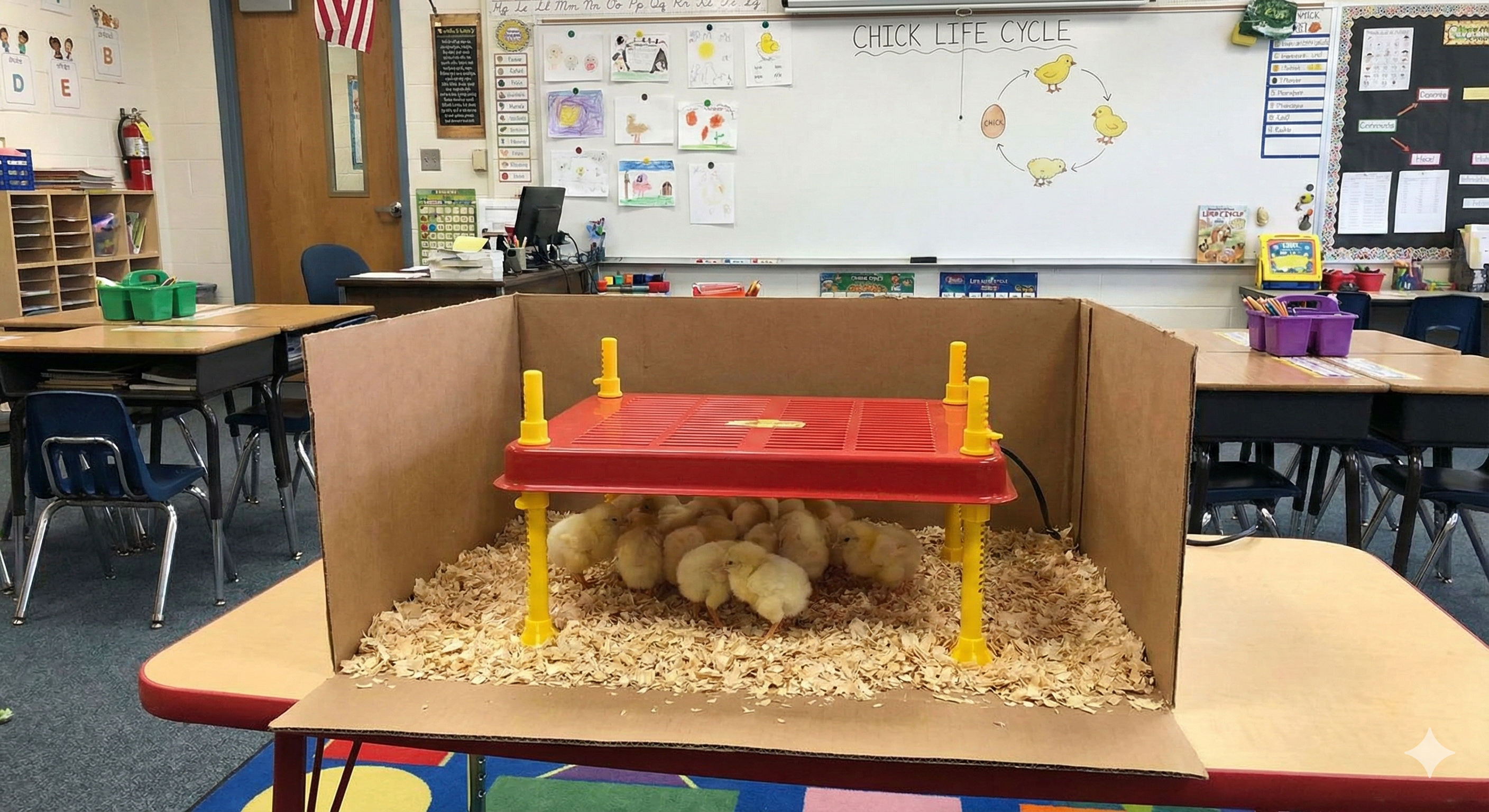 Chick brooder heater plate on short legs