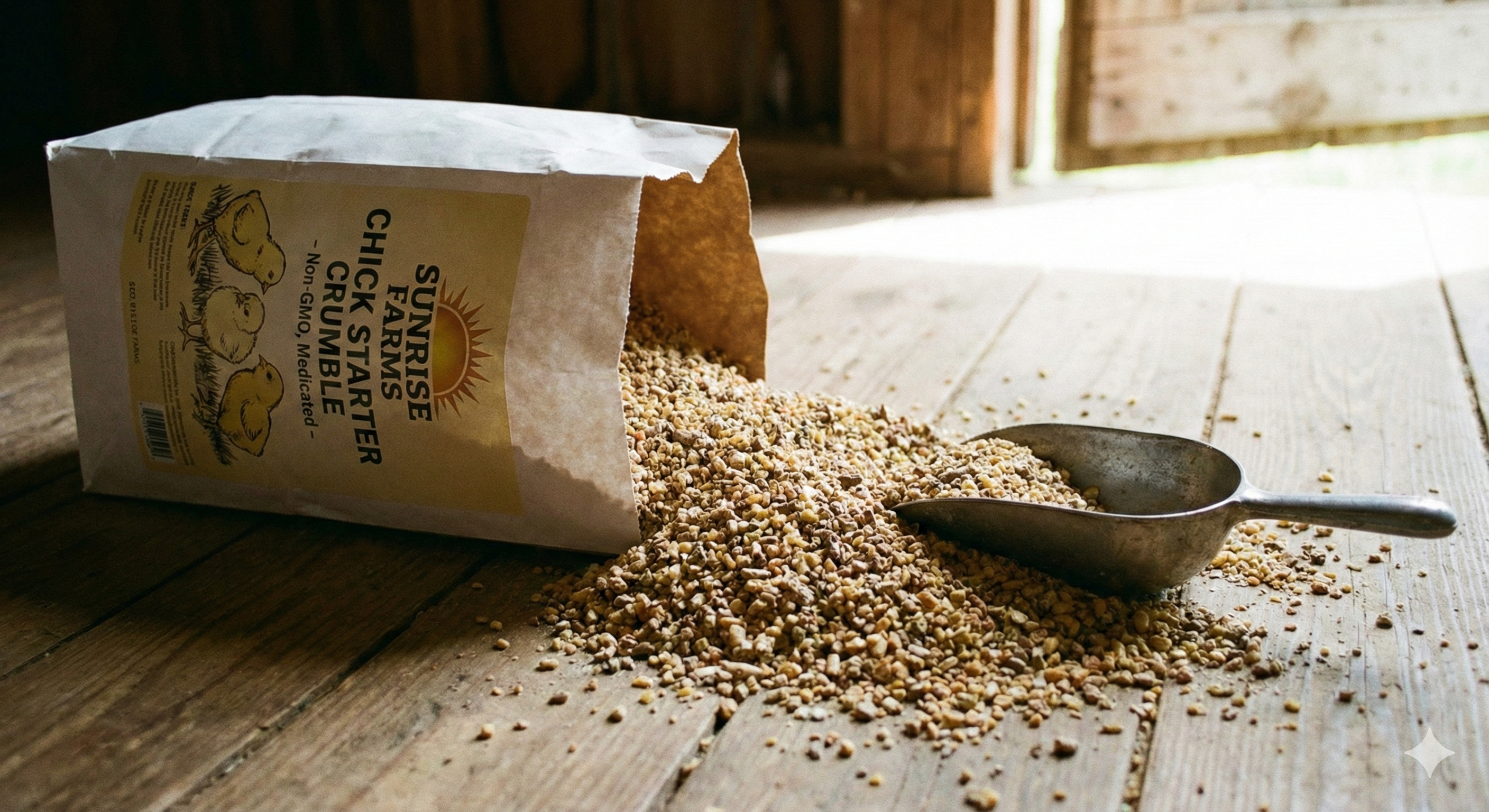 Bag of chick starter crumble feed